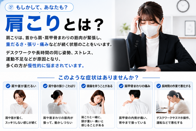 肩こりとは？せっこついんでなおるの？