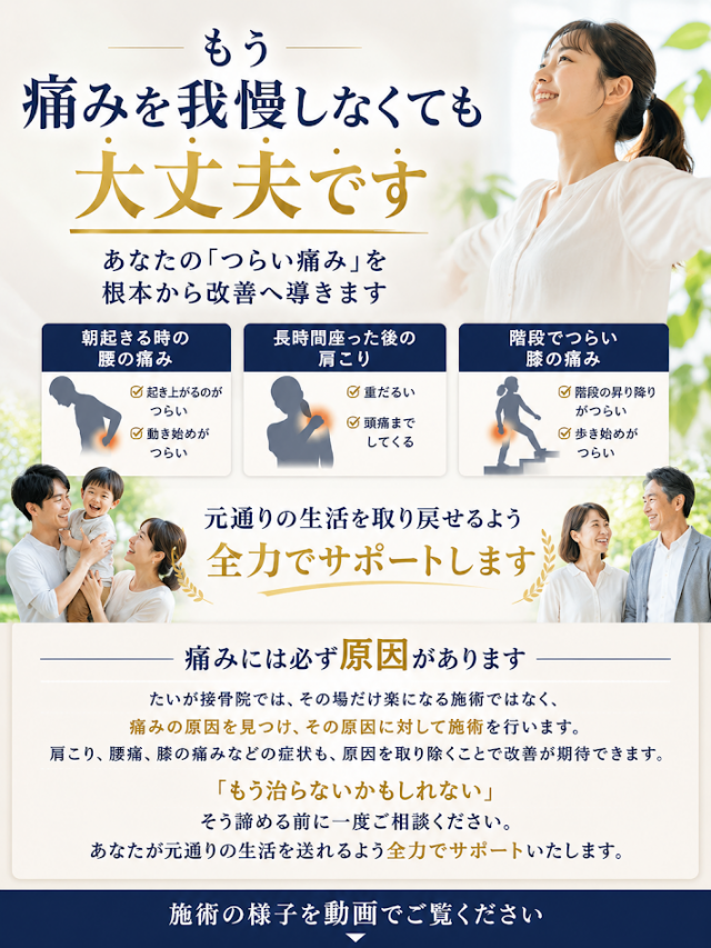 慢性肩こり　腰痛　ヘルニア
